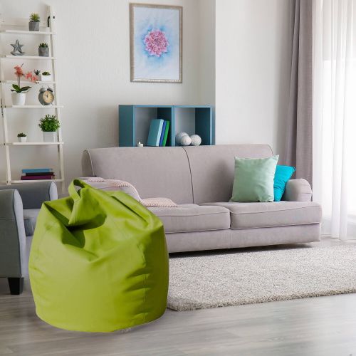 Pouf Abisso, Poltrona multiuso, Poltroncina sacco, Pouf poggiapiedi, Made in Italy, 70x70 h110 cm, Verde