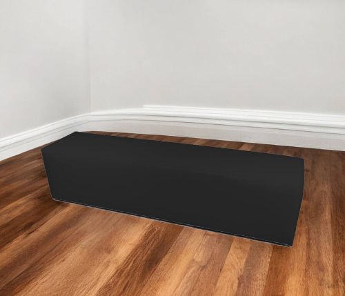Pouf Abra, Poltrona multiuso, Poltroncina sacco, Pouf poggiapiedi, Made in Italy, 180x40 h42 cm, Nero