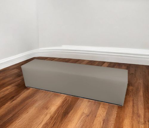 Pouf Abra, Poltrona multiuso, Poltroncina sacco, Pouf poggiapiedi, Made in Italy, 180x40 h42 cm, Tortora