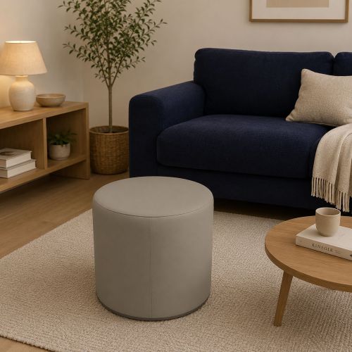 Pouf cilindrico tortora 40x40x42h cm - Lisboa
