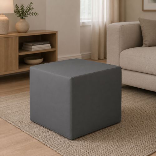 Pouf cubico grigio scuro 40x40x42h cm - Accumoli