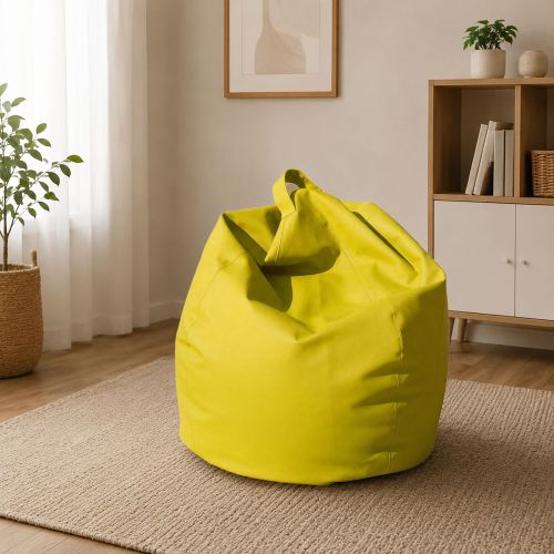 Pouf imbottito giallo 70x70x110h cm - Azelia