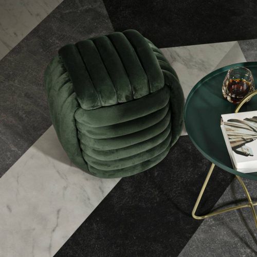 Pouf quadrato verde 45x45x45h cm - Bozzente