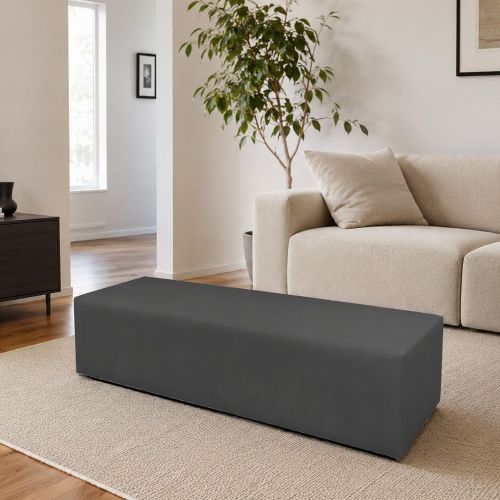 Pouf rettangolare grigio 180x40x42h cm - Apecchio