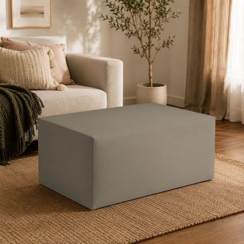 Pouf rettangolare tortora 90x40x42h cm - Bucuresti