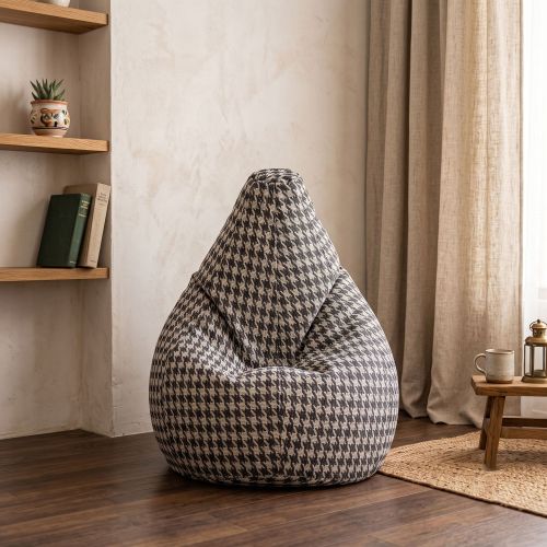 Pouf sacco a scacchi 80x80x120h cm - Maristella