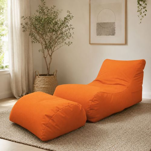 Pouf sacco arancione 120x80x60h cm - Alton