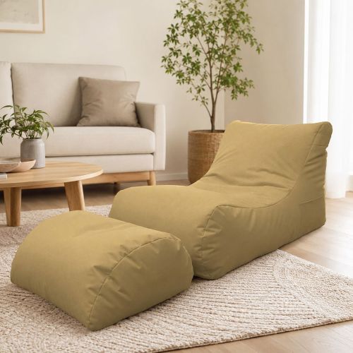 Pouf sacco beige 120x80x60h cm - Alton