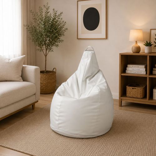 Pouf sacco bianco 90x90x120h cm - Agordo