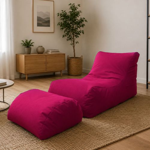 Pouf sacco fucsia 120x80x60h cm - Alton