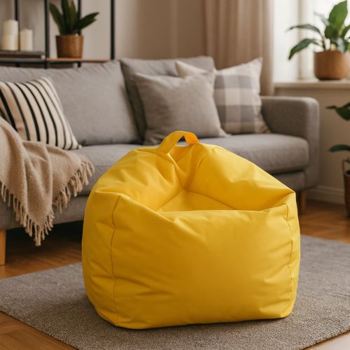 Pouf sacco giallo 65x65x50h cm - Ascia