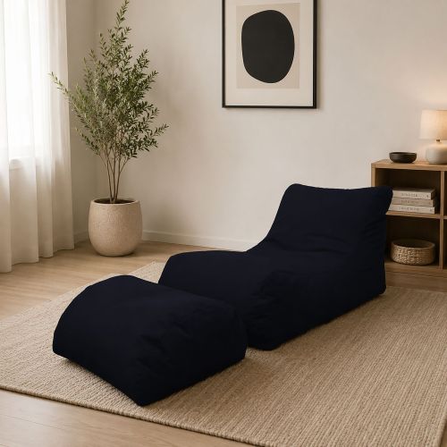 Pouf sacco nero 120x80x60h cm - Alton