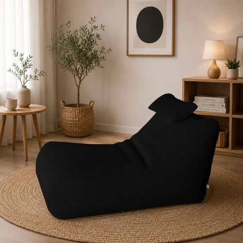 Pouf sacco nero 70x120x65h cm - ??hck