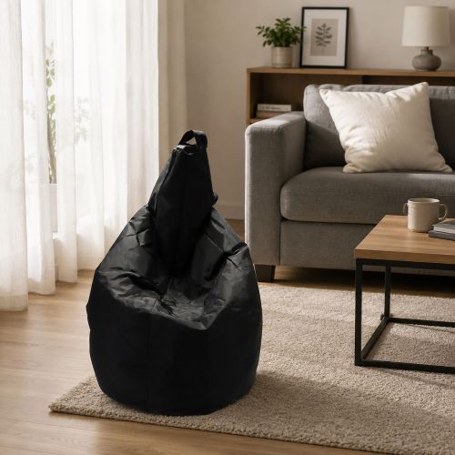 Pouf sacco nero 80x80x120h cm - Angillina