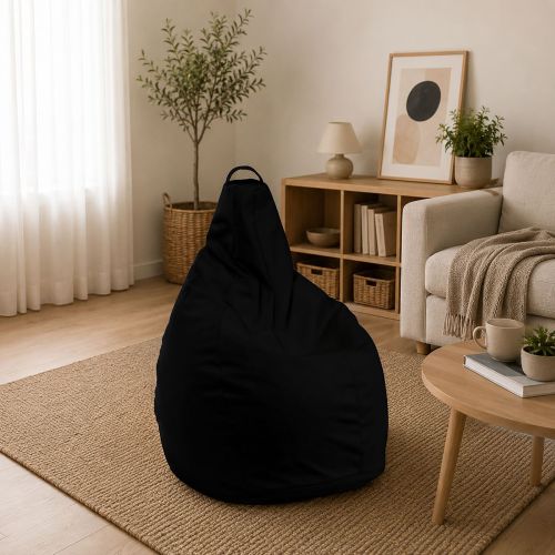 Pouf sacco nero 90x90x120h cm - Agordo