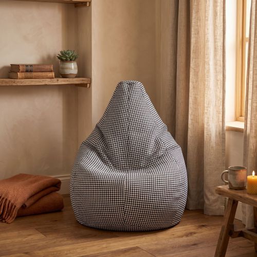Pouf sacco nero e bianco 80x80x120h cm - Maristella