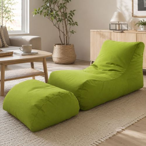 Pouf sacco verde 120x80x60h cm - Alton