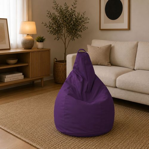 Pouf sacco viola 90x90x120h cm - Aunter