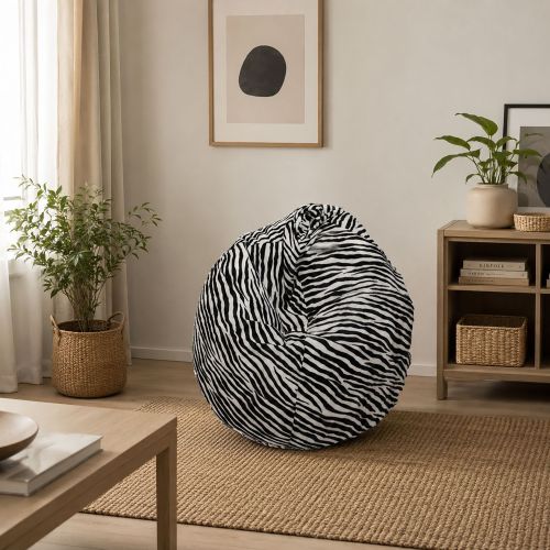 Pouf sacco zebra 80x80x120h cm - Lorenza