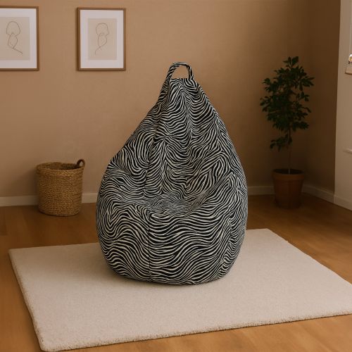 Pouf sacco zebrato 80x80x120h cm - Maristella