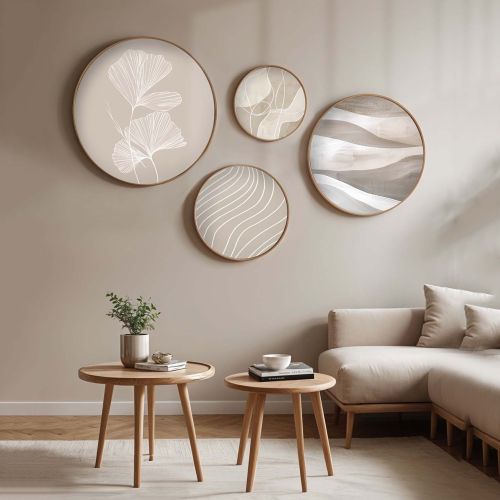 Quadro Multicolore Materiale Struttura in Legno Nobilitato 45x45h cm, - Memeniva