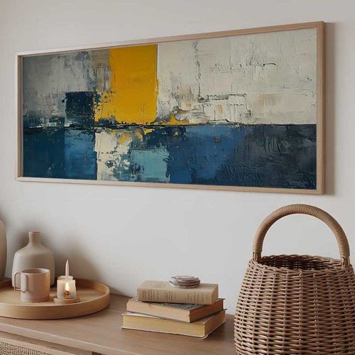 Quadro Multicolore Materiale Struttura in Legno Nobilitato 50x120h cm, - Mirisoro