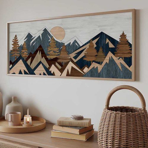 Quadro Multicolore Materiale Struttura in Legno Nobilitato 50x120h cm, - Miroteso