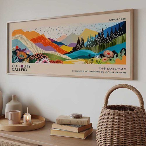 Quadro Multicolore Materiale Struttura in Legno Nobilitato 50x120h cm, - Misola