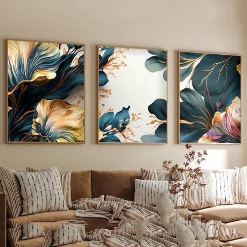 Quadro Multicolore Materiale Struttura in Legno Nobilitato 50x70h cm, - Meneto