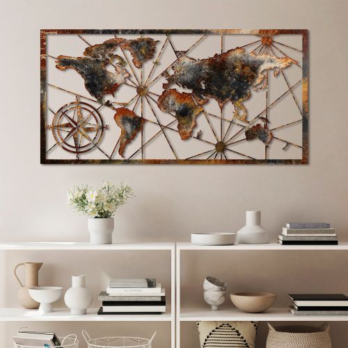 Quadro Multicolore Materiale Struttura in Metallo 120x60h cm, - Mosafaha