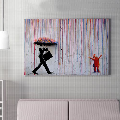 Quadro Multicolore Materiale Struttura in Tessuto Materiale in Legno Nobilitato 70x100h cm, Materiale Struttura in Legno Nobilitato - Mozasa