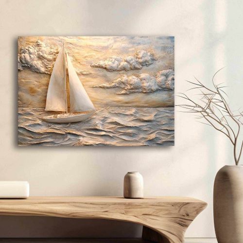 Quadro Multicolore Materiale Struttura in Tessuto Materiale in Legno Nobilitato 70x100h cm, Materiale Struttura in Legno Nobilitato - Nagarono