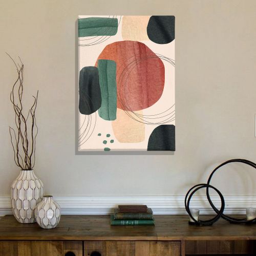 Quadro Multicolore Materiale Struttura in Tessuto Materiale in Legno Nobilitato 70x100h cm, Materiale Struttura in Legno Nobilitato - Nedane