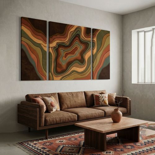 Quadro Multicolore Materiale Struttura in Tessuto Materiale in Legno Nobilitato 90x90h cm, Materiale Struttura in Legno Nobilitato - Nalase