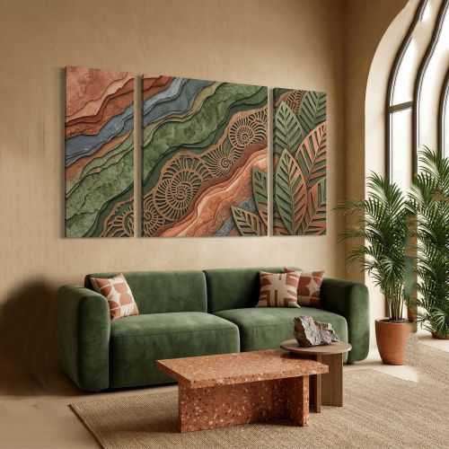 Quadro Multicolore Materiale Struttura in Tessuto Materiale in Legno Nobilitato 90x90h cm, Materiale Struttura in Legno Nobilitato - Nalesili