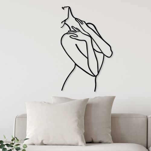 Quadro Nero Materiale Struttura in Metallo 53x86h cm, - Motelo