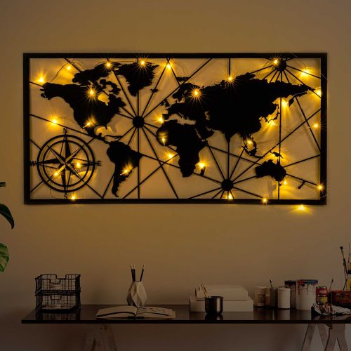 Quadro Nero Materiale Struttura in Metallo 60x120h cm, - Mizanaza