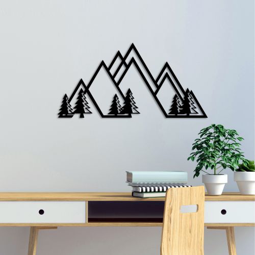 Quadro Nero Materiale Struttura in Metallo 70x35h cm, - Moniri