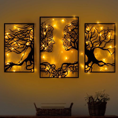 Quadro Nero Materiale Struttura in Metallo 71x116h cm, - Mizali
