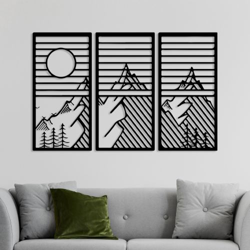 Quadro Nero Materiale Struttura in Metallo 80x40h cm, - Motese