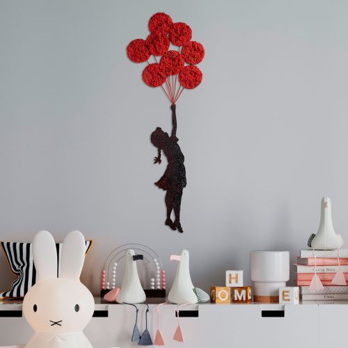 Quadro Nero Rosso Materiale Struttura in Metallo Colore Struttura Rosso 100x34h cm, - Momoriri