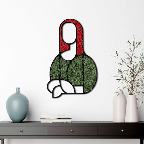 Quadro Verde Rosso Materiale Struttura in Legno Nobilitato Colore Struttura Rosso 48x31h cm, - Misolo