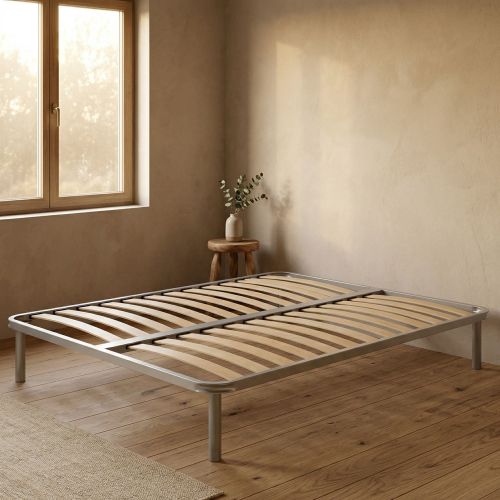 Rete letto matrimoniale Al, 100% Made in Italy, Cm 160x190h 31