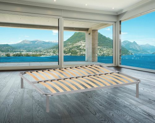 Rete letto matrimoniale Margaret, Rete ortopedica a doghe, 100% Made in Italy, Cm 160x190h 31