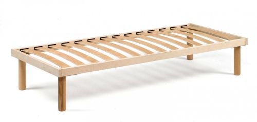 Rete letto piazza e mezza Amira, Rete ortopedica a doghe in legno, 100% Made in Italy, Cm 120x190h31