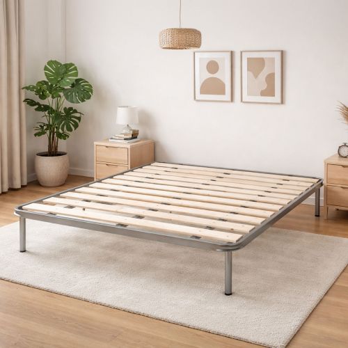 Rete letto piazza e mezza Dabaun, 100% Made in Italy, Cm 120x190h31