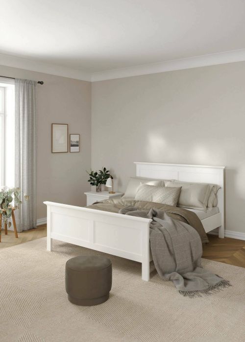 Rete letto piazza e mezza Hermine, Base per letto, Rete a doghe, Doghe per struttura letto, 172x213 h110 cm, Bianco