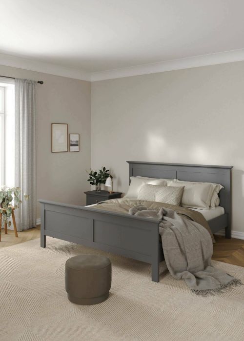 Rete letto piazza e mezza Inaya, Base per letto, Rete a doghe, Doghe per struttura letto, 179x211 h110 cm, Grigio