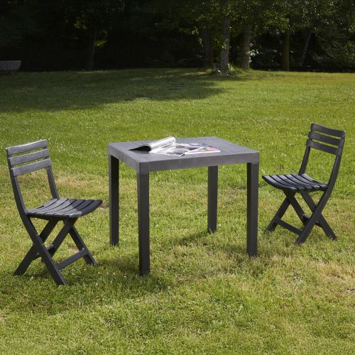 Salotto da esterno economico 2 sedie 1 tavolo antracite - Altar