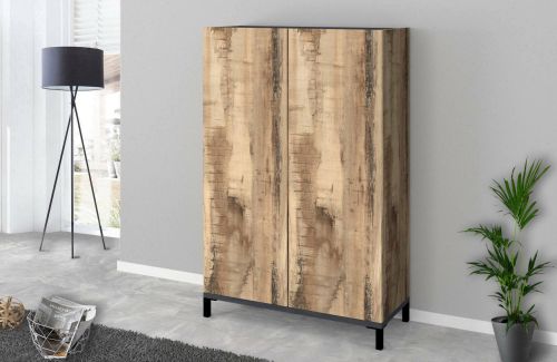 Scarpiera 2 ante acero e ardesia 90x147h cm - Uvarovite
